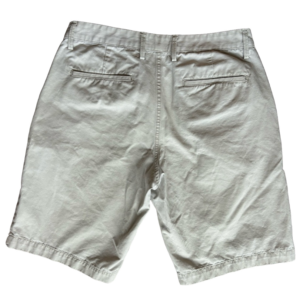 GAP Tan Flat Front Shorts Lightweight Cotton Classic - Picture 2 of 3